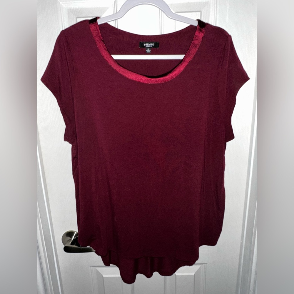 Premise Deep Burgundy Short Sleeve Tee